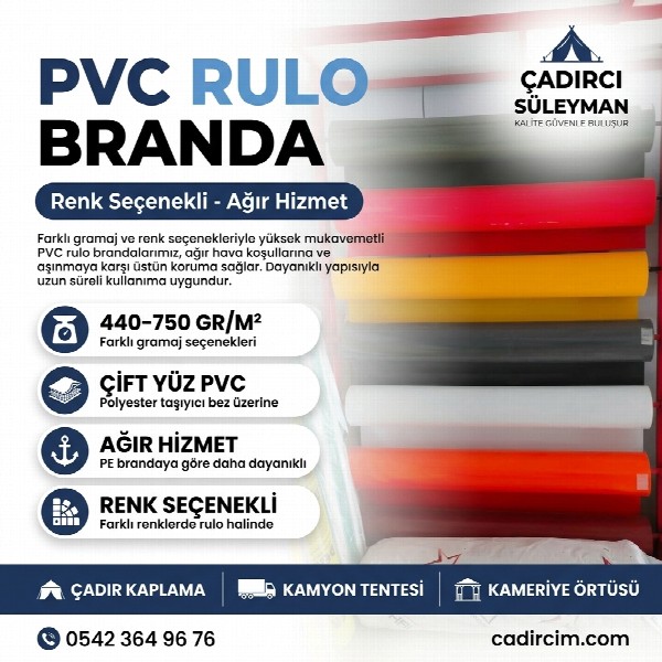 PVC Marka Rulo Branda — Renk Seçenekli 1