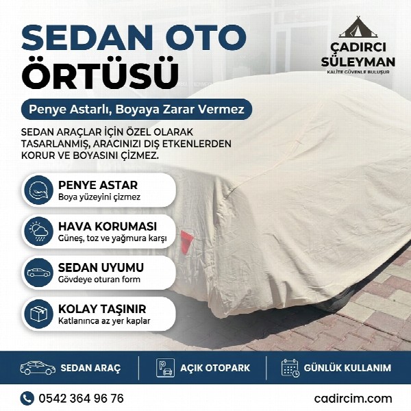 Sedan Oto Örtüsü — Penye Astarlı 1